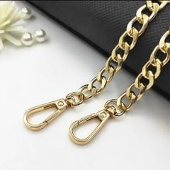 Papağan  Kancalı Altın Renk Zincirli  Çanta Zincir Set  -  Kancalar Dahil Zincir Uzunluk : 118 Cm