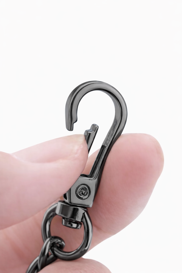 Papağan  Kancalı Antrasit  Renk Zincirli  Çanta Zincir Set  - Kancalar Dahil  Zincir Uzunluk : 118 Cm