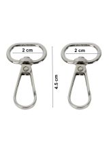 Nildenhobim Yaylı Kancalı  Makrome Anahtarlık ve Çanta Aksesuarı -  Halka Çap : 2 cm  ( 2 ' li set  )