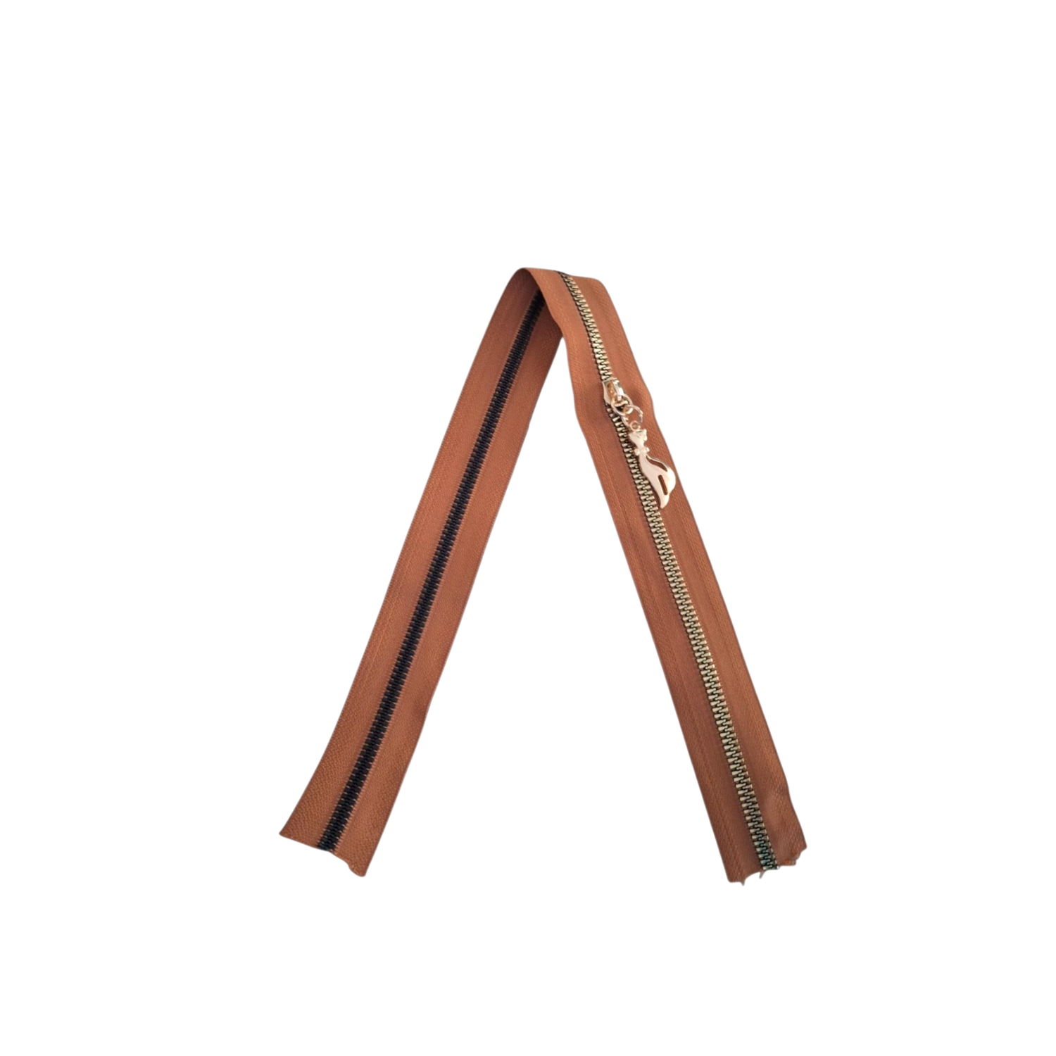 Nildenhobim Çanta Fermuarı - Altın Dişli - Uzunluk 50 Cm - Genişlik 3.5 Cm - Taba Renk