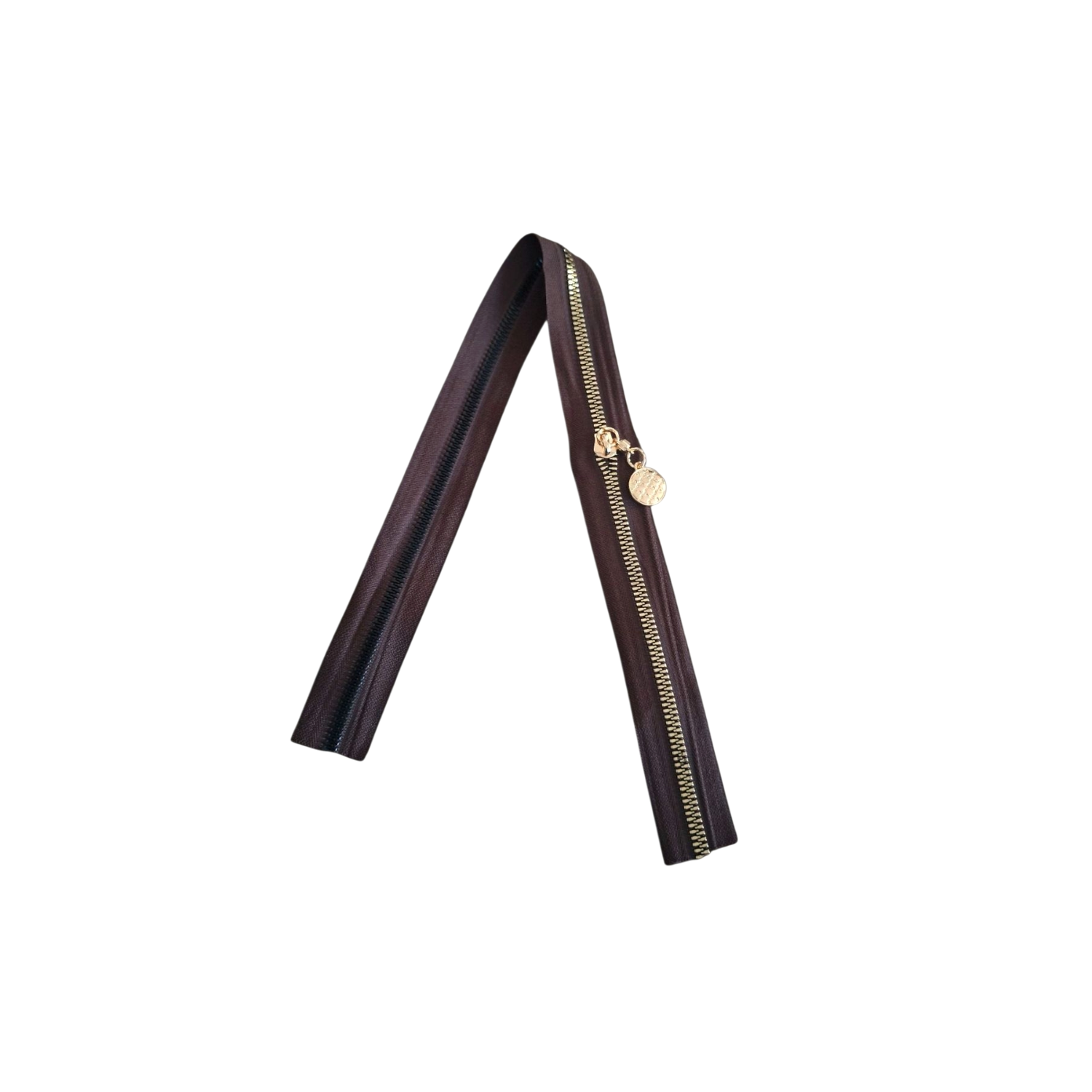 Nildenhobim Çanta Fermuarı - Altın Dişli - Uzunluk 50 Cm - Genişlik 3.5 Cm  - Kahverengi