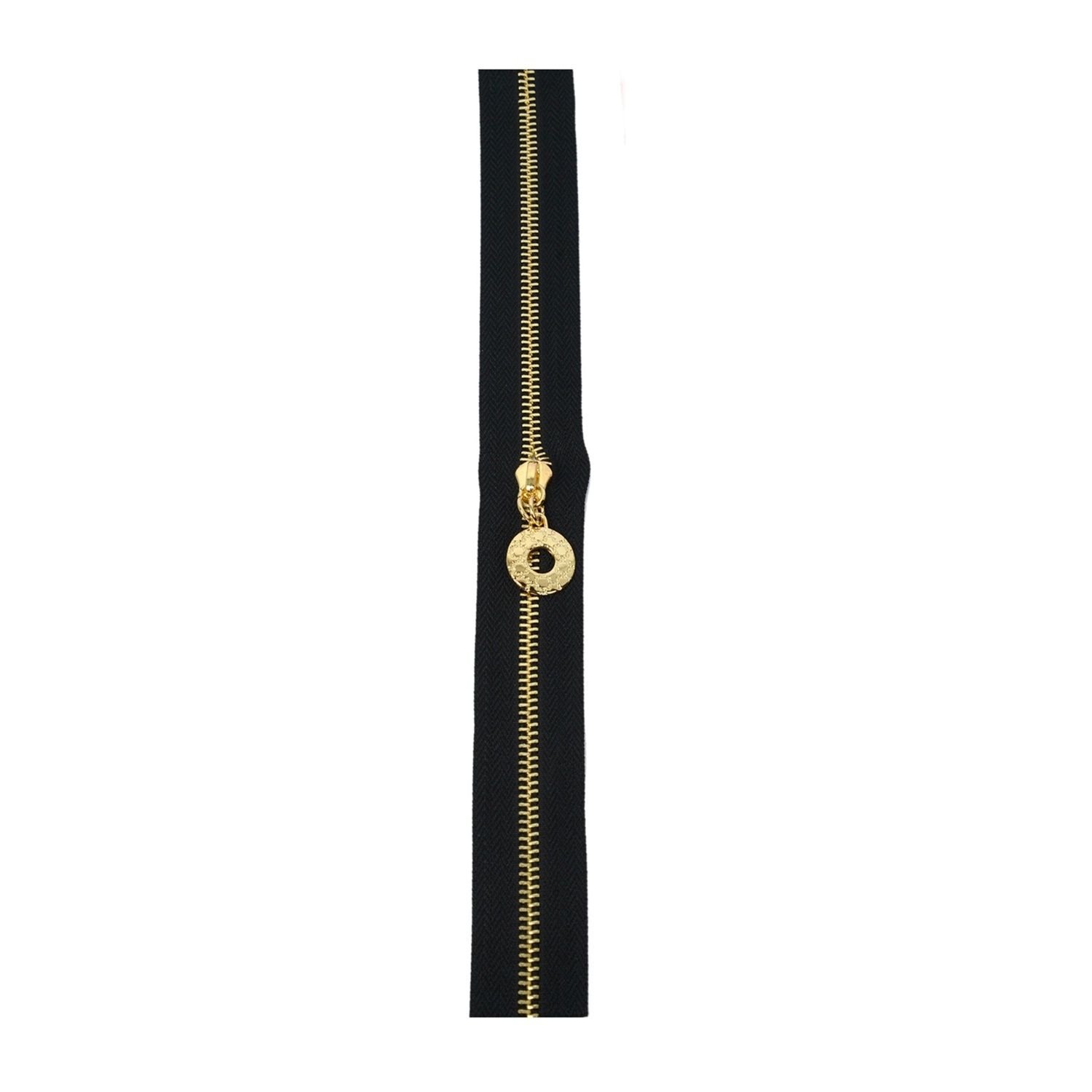 Nildenhobim Nildenhobim Çanta Fermuarı - Altın Dişli - Uzunluk 50 Cm - Genişlik 3.5 Cm - Siyah Renk