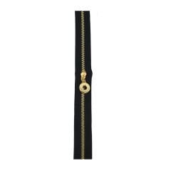 Nildenhobim Nildenhobim Çanta Fermuarı - Altın Dişli - Uzunluk 50 Cm - Genişlik 3.5 Cm - Siyah Renk