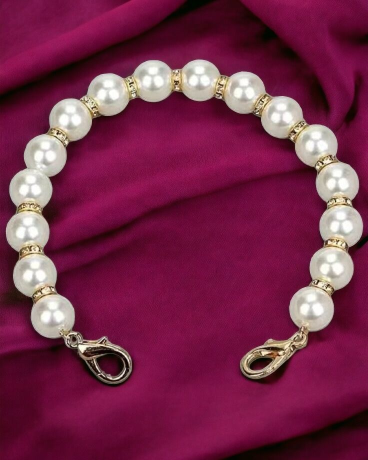 Nildenhobim Altın Renk Aksesuarlu İnci Model Çanta Sap