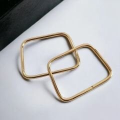 Nildenhobim Örgü Çantalar İçin Metal Çanta Sap -  Uzunluk : 11 Cm Yükseklik : 8 Cm (Çift )