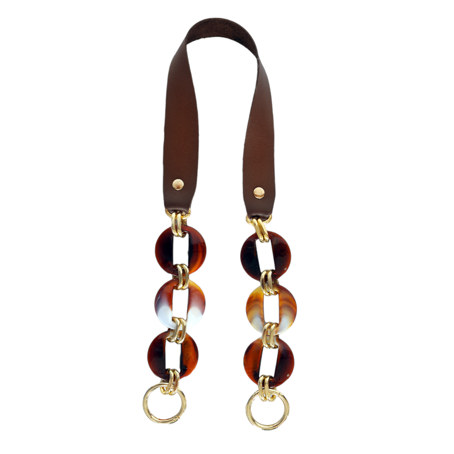 Nildenhobim Suni Derili Akrilik Model Örgü ve Deri  Çanta Sapları - Uzunluk :70 Cm ( Kahverengi )