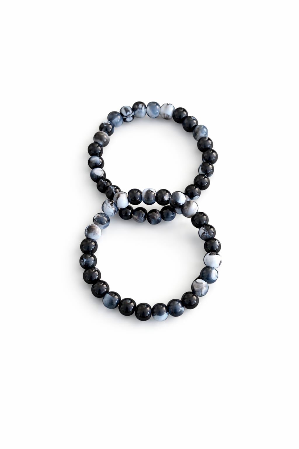 Nildenhobim Metal Üzerine İşlenmiş Plastik Boncuklu Şık Çanta Sap - Çap : 12 Cm ( Siyah- Açık Gri )