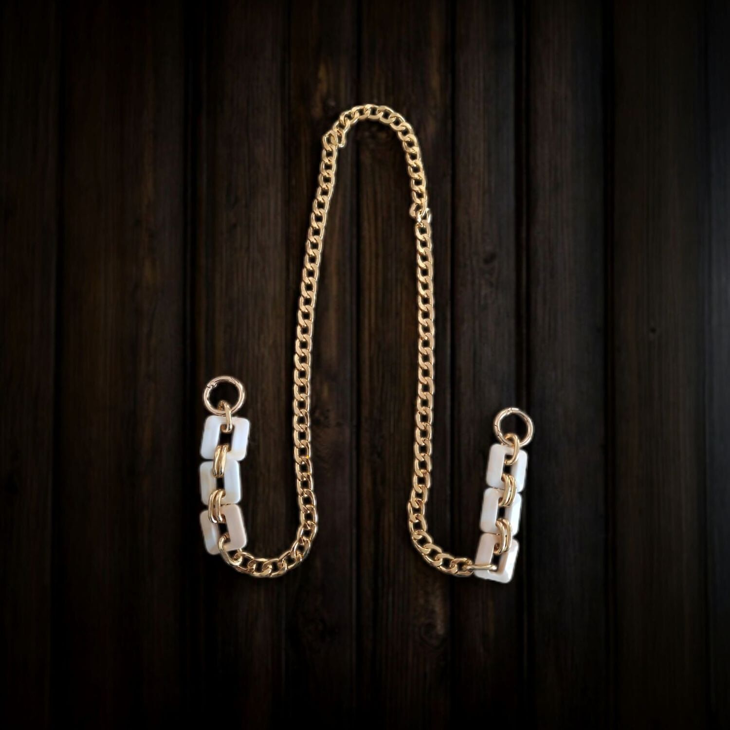 Nildenhobim Örgü Ve Deri Çantalar Için Akrilik Model Altın Renk Çanta Zinciri - 100 Cm- ( Krem Akrilik )