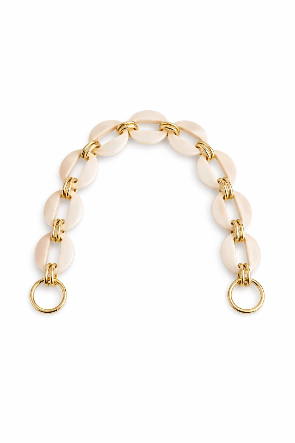 Nildenhobim Altın Renk Aksesuarlı Oval Akrilik Çanta Sapı / Çanta Önü Süs – 45 cm - Örgü ve Deri Çanta Uyumlu