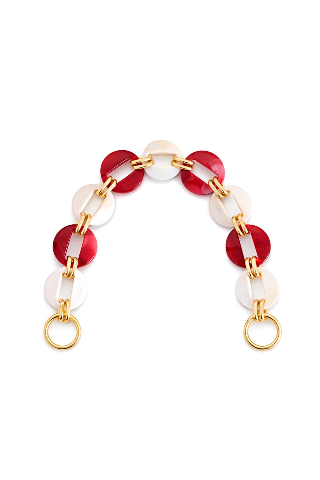 Nildenhobim Altın Renk Aksesuarlı Oval Akrilik Çanta Sapı / Çanta Önü Süs – 45 cm - Örgü ve Deri Çanta Uyumlu