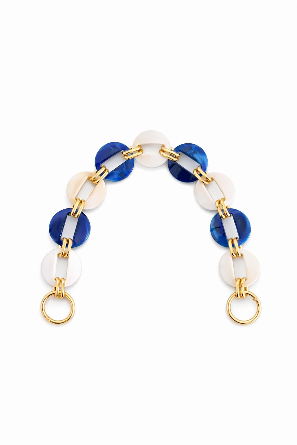 Nildenhobim Altın Renk Aksesuarlı Oval Akrilik Çanta Sapı / Çanta Önü Süs – 45 cm - Örgü ve Deri Çanta Uyumlu