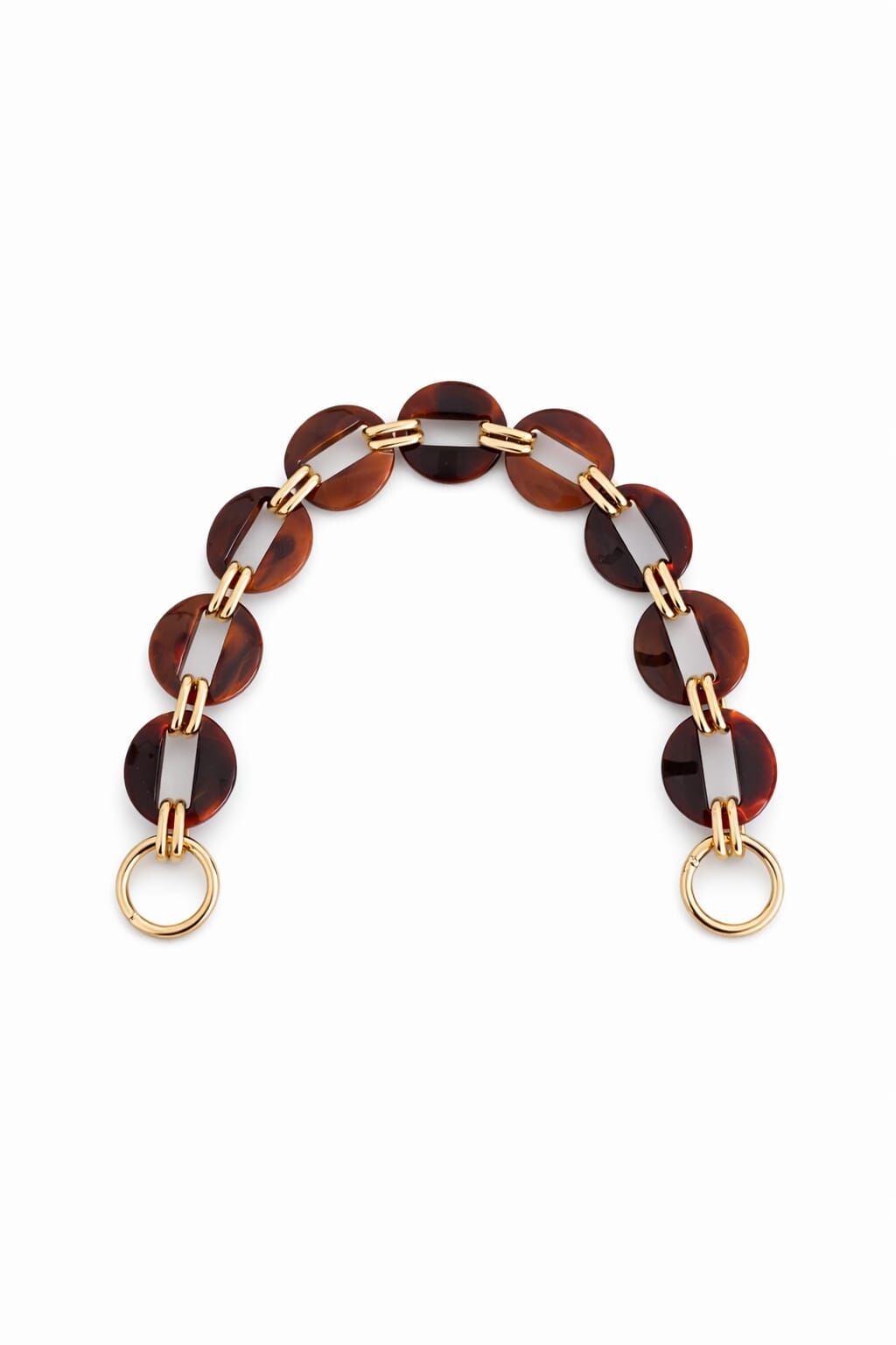 Nildenhobim Altın Renk Aksesuarlı Oval Akrilik Çanta Sapı / Çanta Önü Süs – 45 cm - Örgü ve Deri Çanta Uyumlu