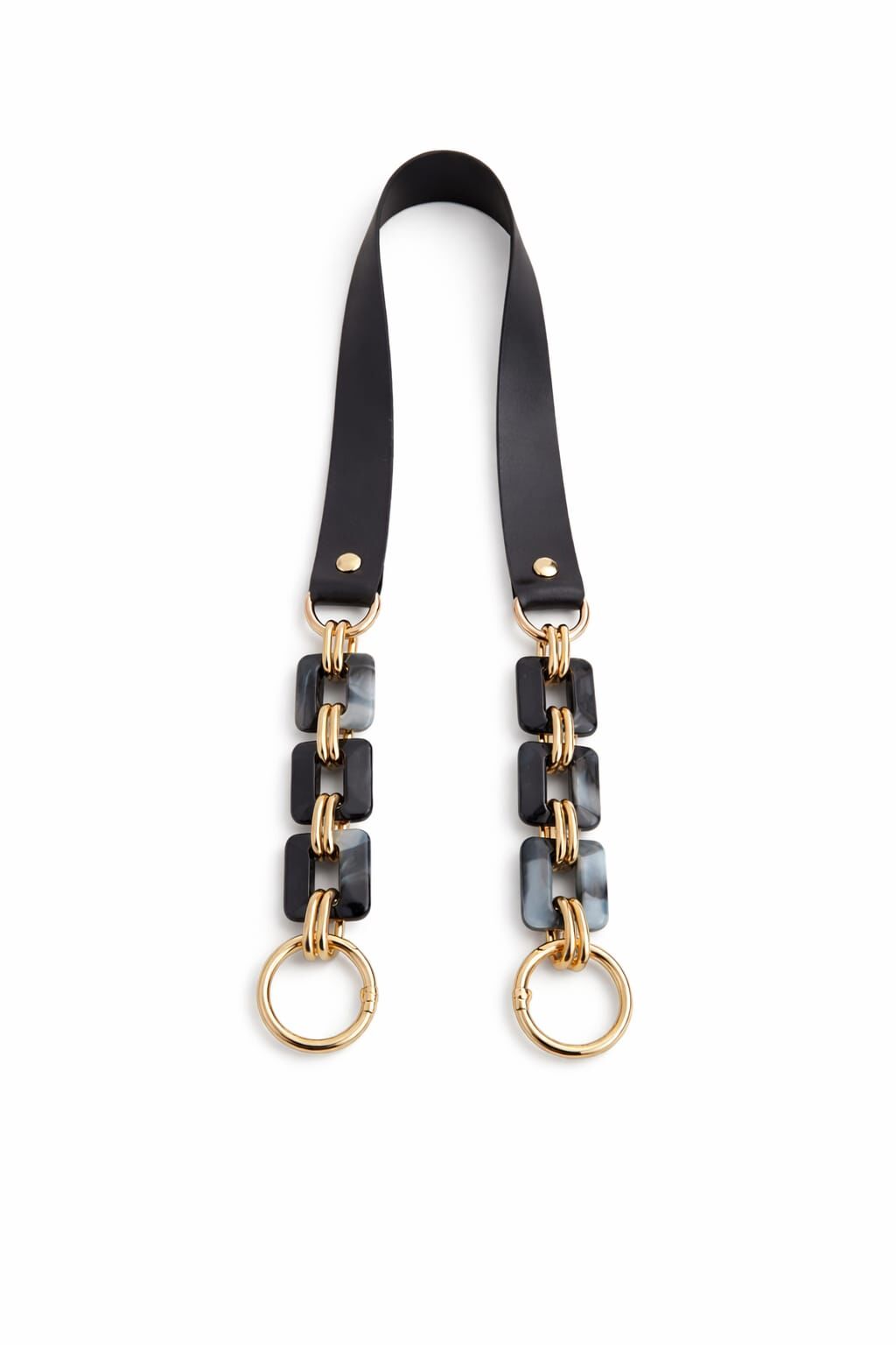 Nildenhobim Suni Derili Akrilik Kare Model Örgü ve Deri Çanta Sapları - 70 Cm (Altınrenk Aksesuar)