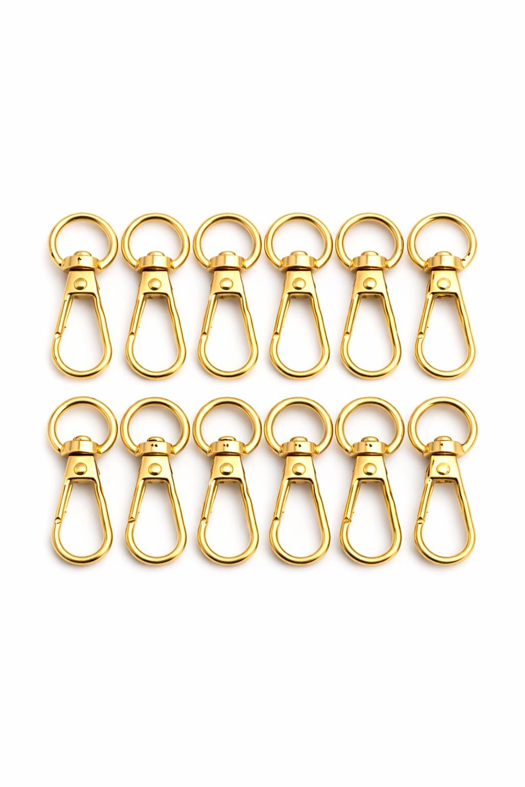 Nildenhobim Altın Renk Metal 1 cm Anahtarlık & Çanta Yaylı Kanca – Takı & Anahtarlık Aparatı (12 Adet )