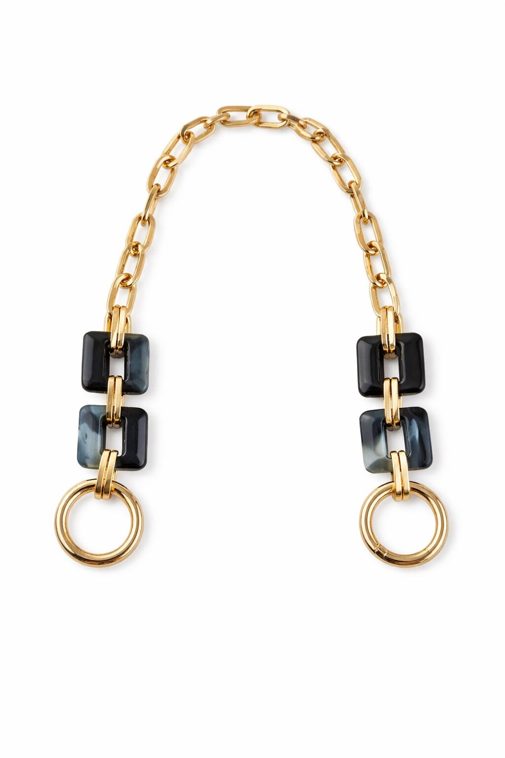 Nildenhobim Altın Renk Aksesuarlı Akrilik Detaylı Çanta Zinciri - Uzunluk : 45 Cm