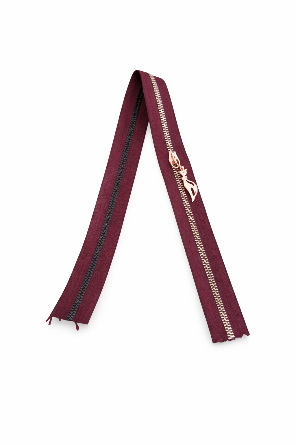 Nildenhobim Çanta Fermuarı - Altın Dişli - Uzunluk 50 Cm - Genişlik 3.5 Cm -  ( Bordo )